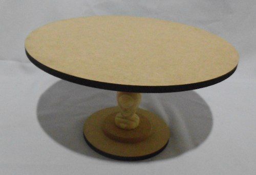 porta bolo e doce com pé torneado mdf media